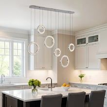 Jonah Iron & Crystal LED 6 Light Pendant